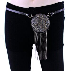 Vintage Swarovski Crystal & Chain Link Belt / Pendant x BABYLONE PARIS NWT